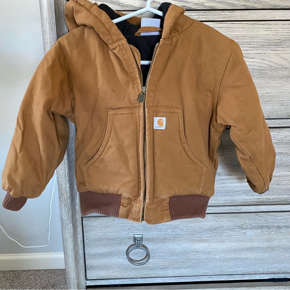 Tan Carhartt hooded jacket 2T